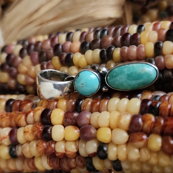 Gorgeous NWOT Native American Navajo Turquoise and Sterling Pendant 🩵🎁 - Picture 9 of 9